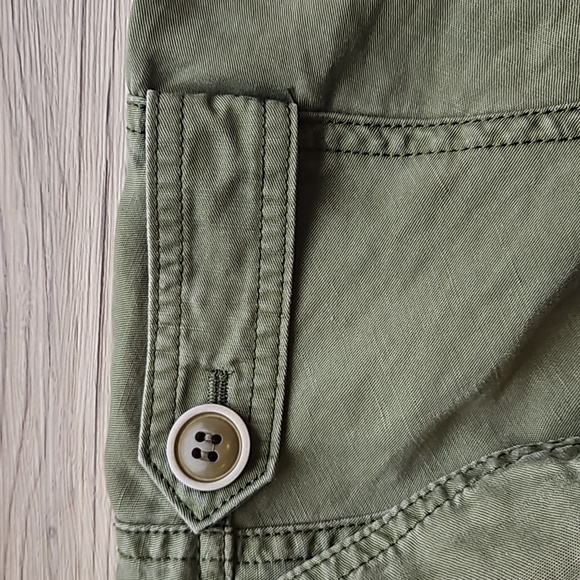 By Anthropologie Green Marley Linen Blend Oversized Utility Jacket S - Picture 9 of 9